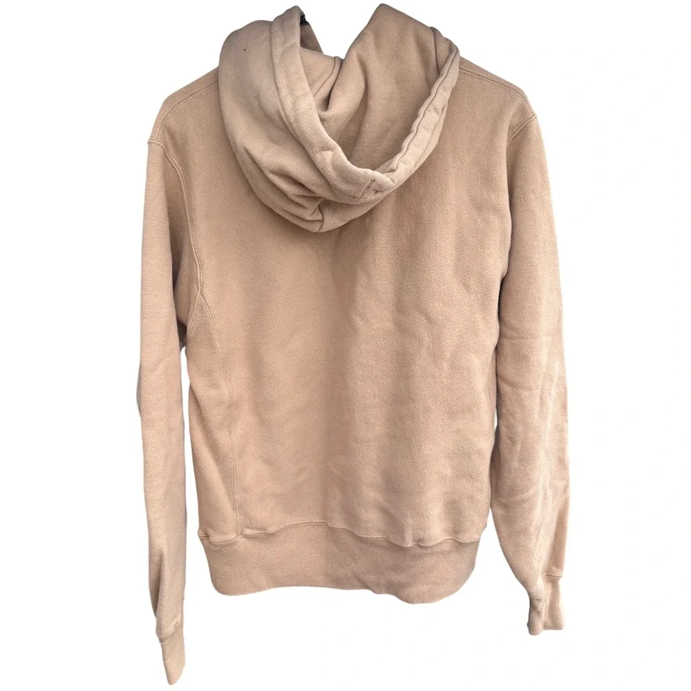 Champion Reverse Weave Hoodie Mens‎ Small Tan Beige Pullover Sweatshirt Outdoor
